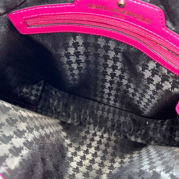 Karl Lagerfeld Paris womens Chantelle TOTE in Fuchsia - Picture 9 of 12